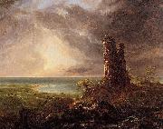 Romantic landscape with Ruined Tower Thomas